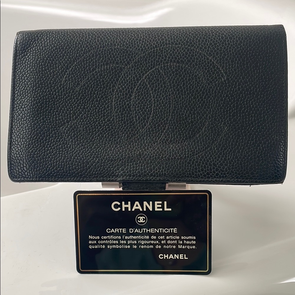 Authentic CHANEL Black Leather Wallet